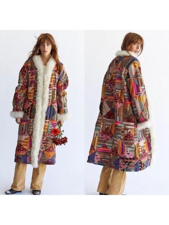Free People Jackets & Blazers - Free People Caravan Technicolor Coat (S)